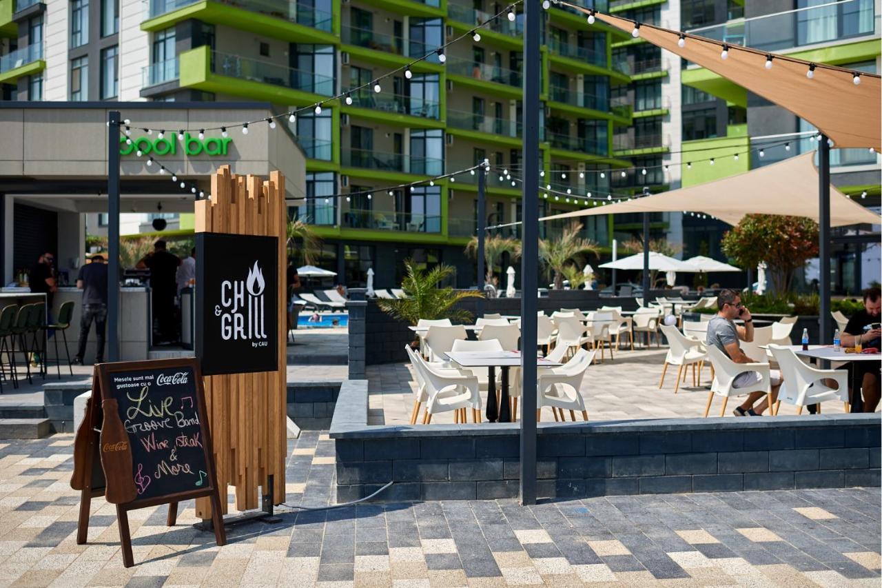 Cristalex Aparthotel & Spa Mamaia Nord นาโวดาริ ภายนอก รูปภาพ